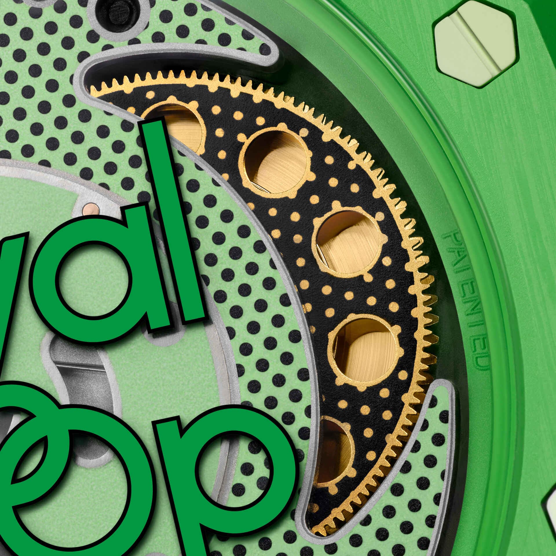 Audemars Piguet x Swatch "GREEN EIGHT" Details