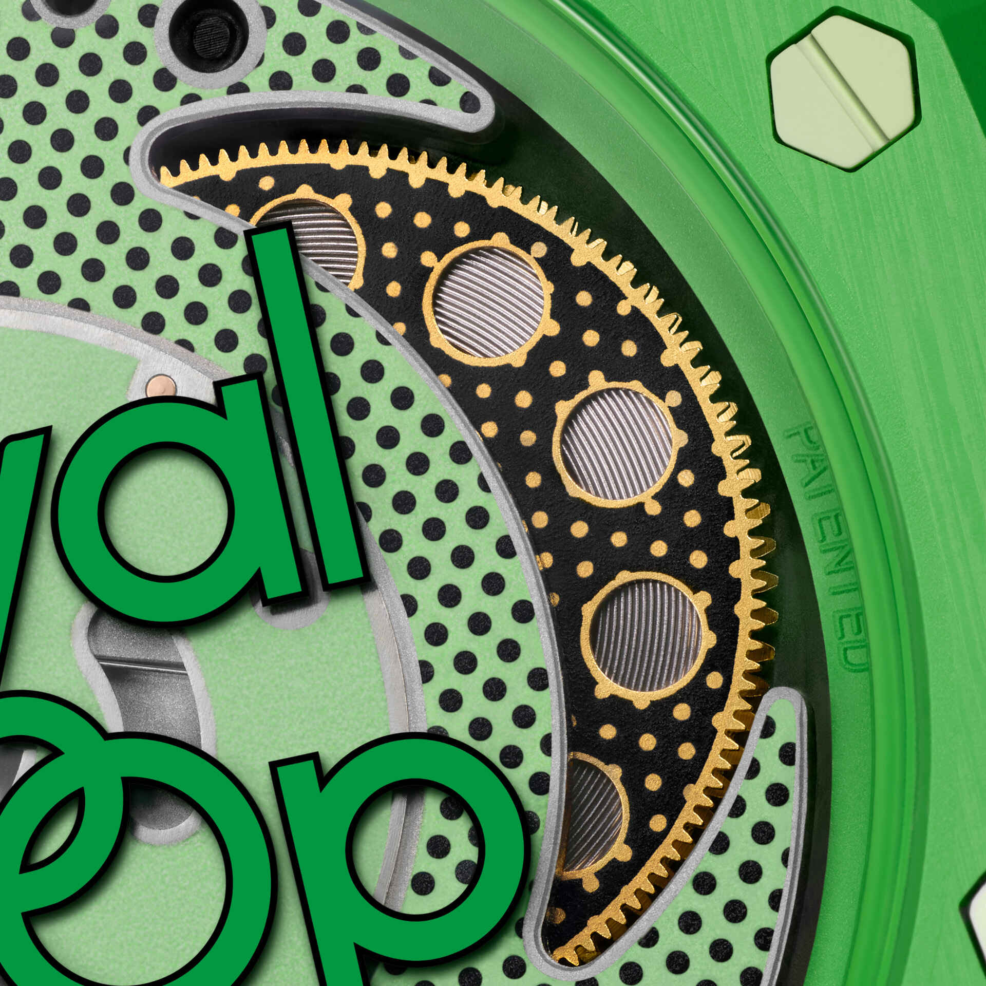 Audemars Piguet x Swatch "GREEN EIGHT" Details