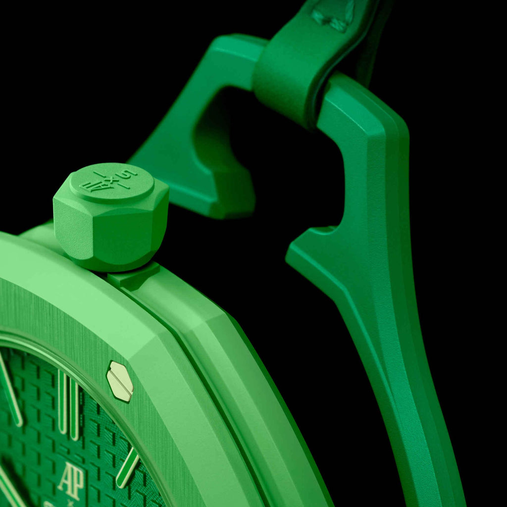 Audemars Piguet x Swatch "GREEN EIGHT" Details