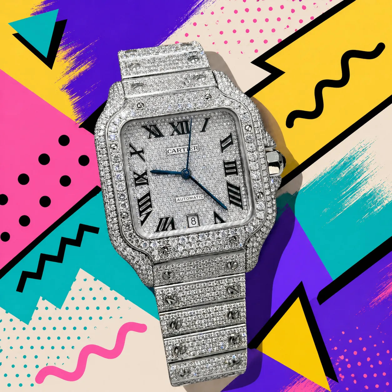 Cartier Santos 'Silver Legacy' – VS+ Flooded Detail 1