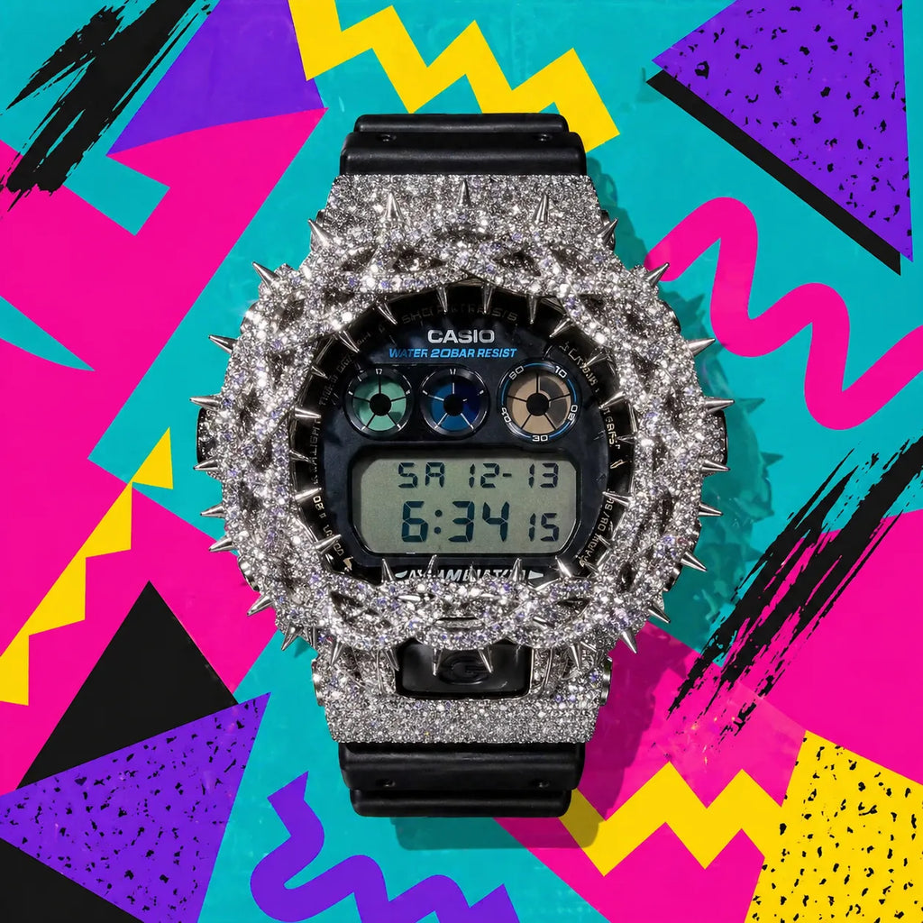 Bad Empire "Spike" G-Shock – 18K Flooded Silver Detail 1